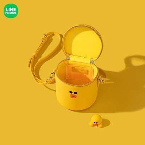 LINE FRIENDS Leather Shoulder Messenger Bag