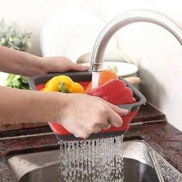 LMETJMA Square Collapsible Colander