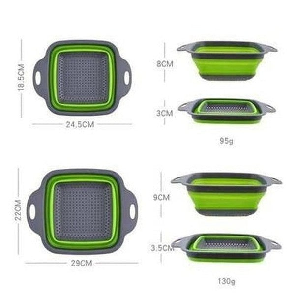 LMETJMA Square Collapsible Colander
