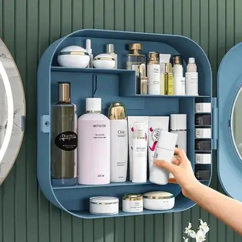 Large Capacity Wall-mounted Cosmetics Organizer Container
