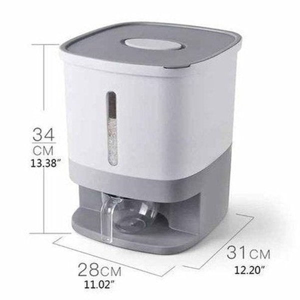 Large Sealed Grain Dispenser Storage Box with Lid