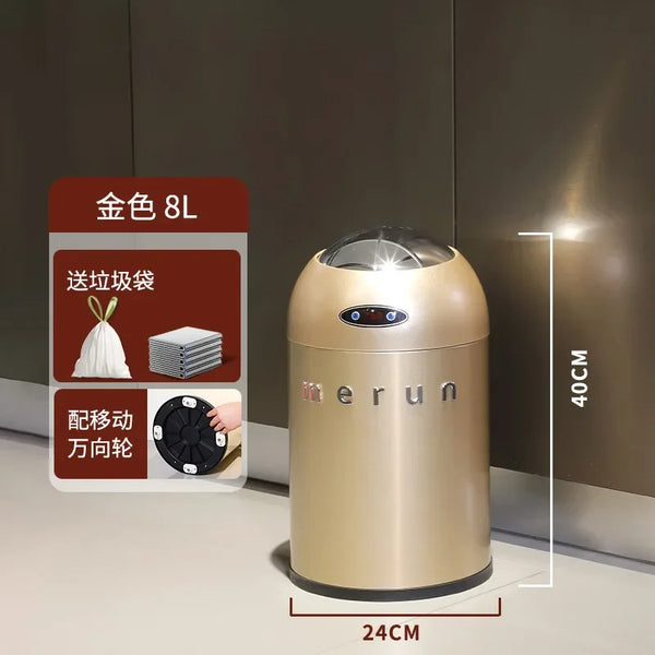 Large Capacity Intelligent Sensing Garbage Bin with Covered