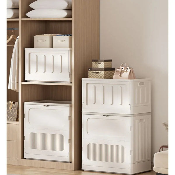 Large Household Clamshell with Pulley, Collapsible Clothing Storage Basket