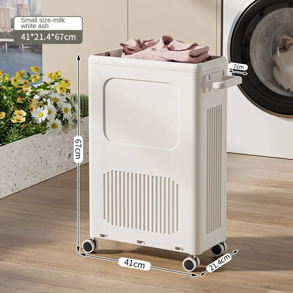 Large Household Clamshell with Pulley, Collapsible Clothing Storage Basket