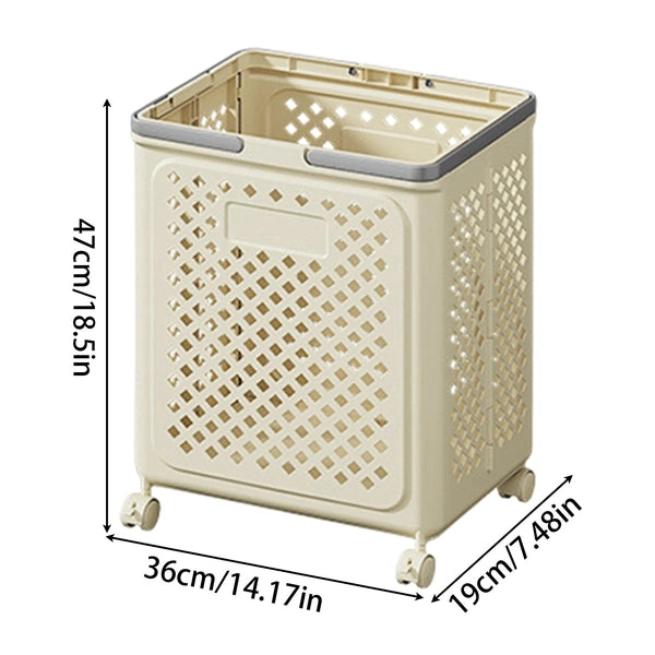 Laundry Basket with Wheels Foldable Laundry Sorter Cart
