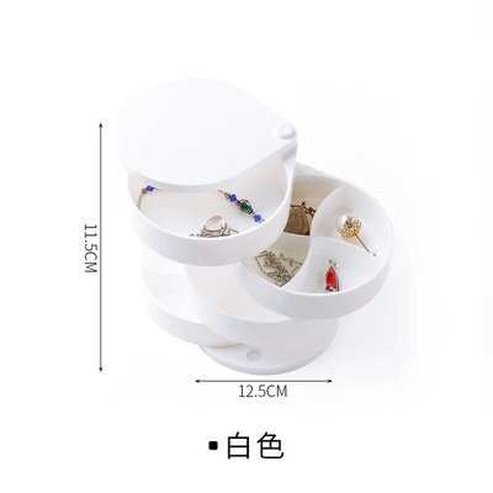 Layered Rotating Jewelry Storage Box