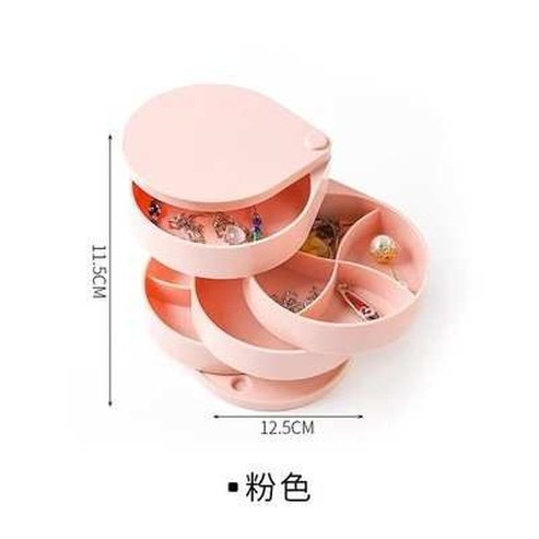 Layered Rotating Jewelry Storage Box