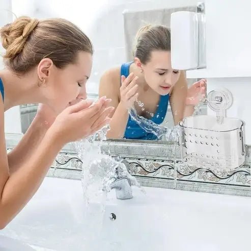Light Luxury Style Bathroom Suction Cup Shelf