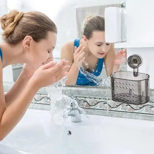 Light Luxury Style Bathroom Suction Cup Shelf