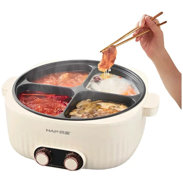 Mandarin Ducks Electric Hot Pot – Four Palace Grid Household Steaming