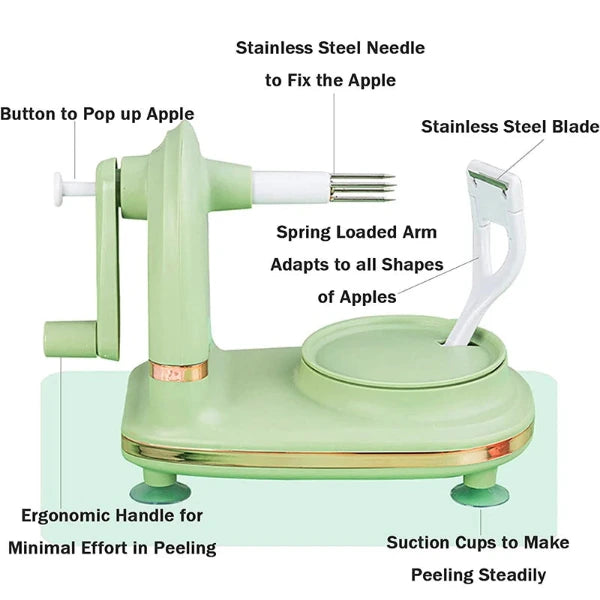 Manual Apple Peeler – Stainless Steel Hand Crank Peeler for Apples