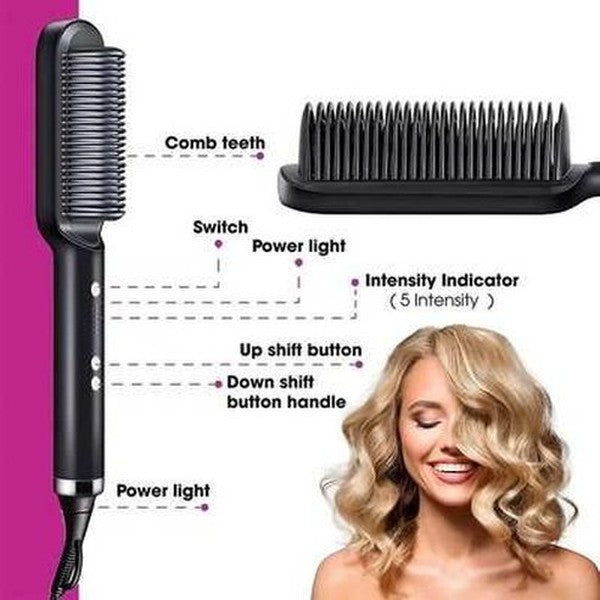 Mini Hair Straightener Brush Comb