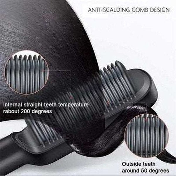 Mini Hair Straightener Brush Comb