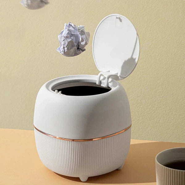 Mini Recycle Bin, Pressing Type Trash Can, Desktop Garbage Bin