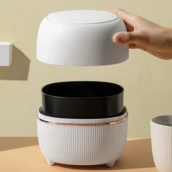 Mini Recycle Bin, Pressing Type Trash Can, Desktop Garbage Bin