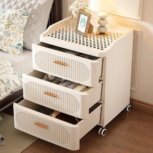 Mobile Nightstand with Casters: Modern Nordic Design