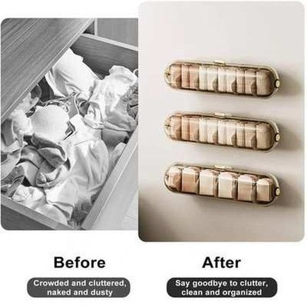 Modern Clear Dustproof Storage Box Multi Grids