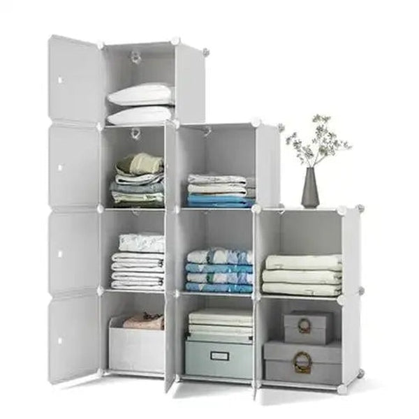 Modular Wardrobe Storage System with 16 Cubes