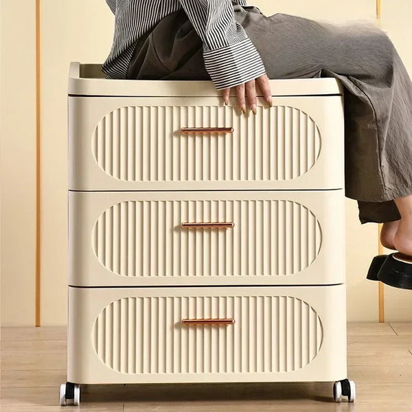 Multi-layer Drawer Nightstand, Removable Snacks and Toys Storage Cabinet