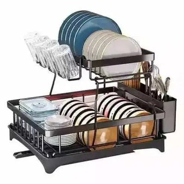 Multifunctional Double-Layer Dish Filter Rack