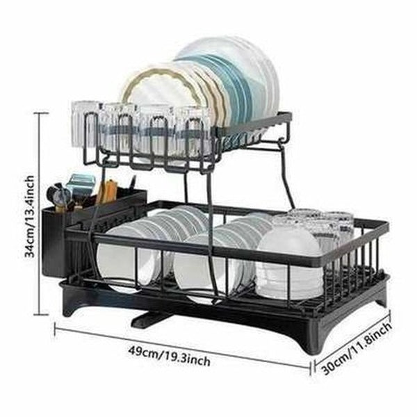 Multifunctional Double-Layer Dish Filter Rack