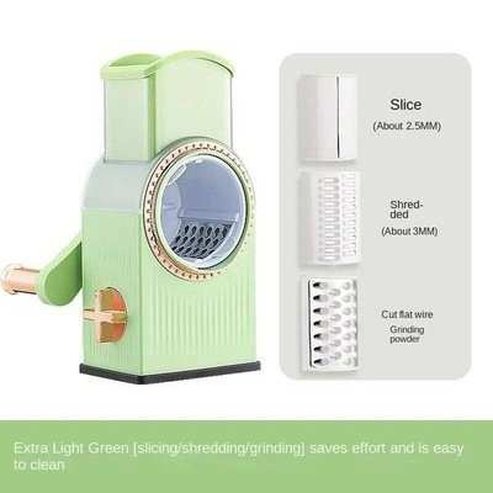 Multifunctional Hand Crank Rotary Kitchen Drum Slicer