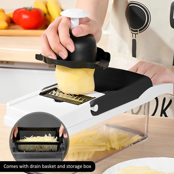Multifunctional Vegetable Chopper – Food Slicer with Modular Blades