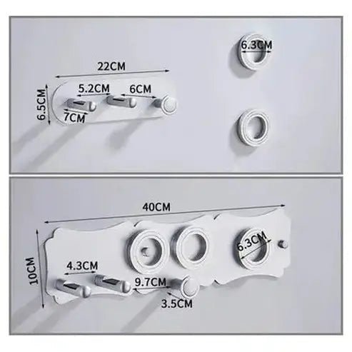 No Drilling Metal Wall-Mounted Hair Dryer Holder