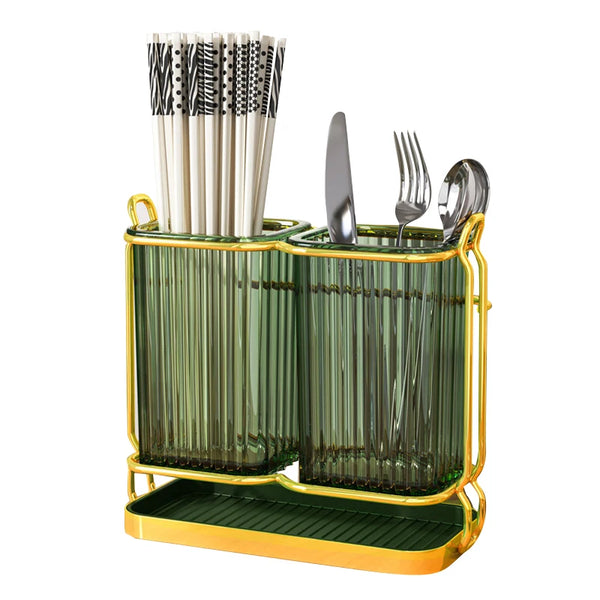 Nordic Cutlery Drain Rack and Tableware Organizer for Forks and Spoons