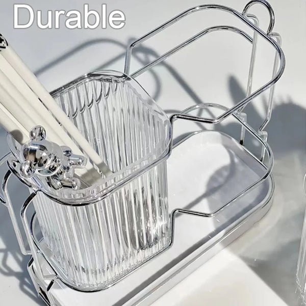 Nordic Cutlery Drain Rack and Tableware Organizer for Forks and Spoons