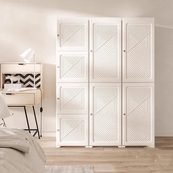 Organizer Cabinet, Closet Cupboard, Plastic Dresser, Clothing Rack Storage Wardrobe