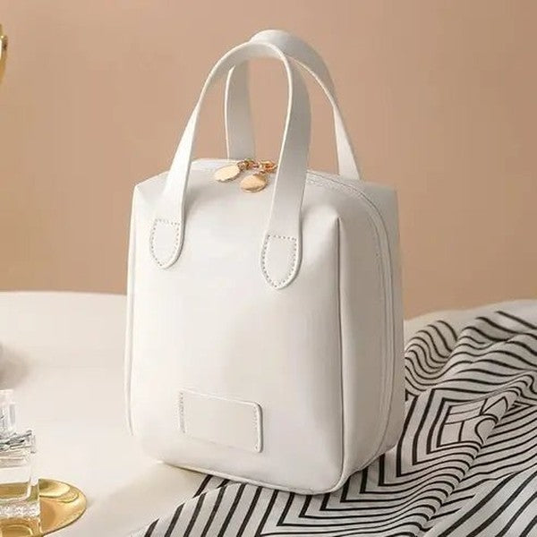 PU Large Cosmetic Bag: Stylish Makeup Organizer for Travel