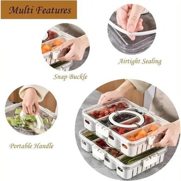 Portable Snack Tray with Lid Handle