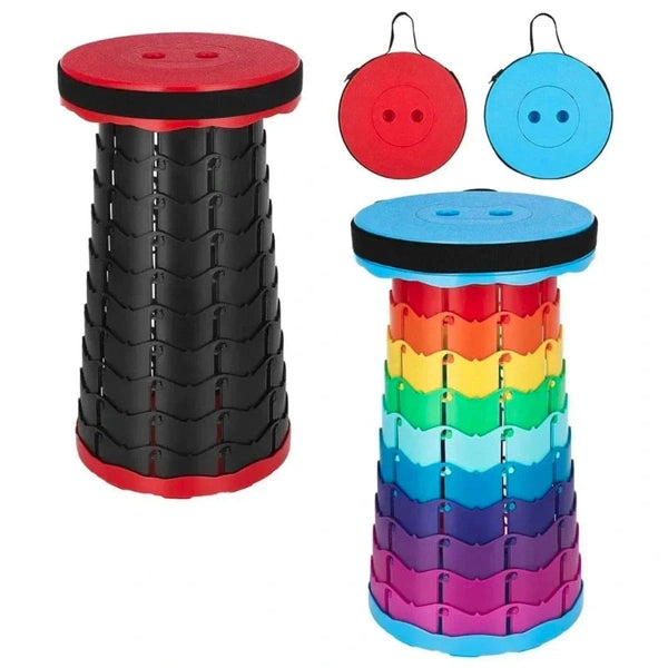 Portable Folding Telescopic Stool Lightweight Plastic Subway Queuing Chair