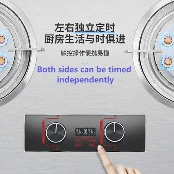 Powerful and Precise 2-Burner Stainless Steel Gas Stove