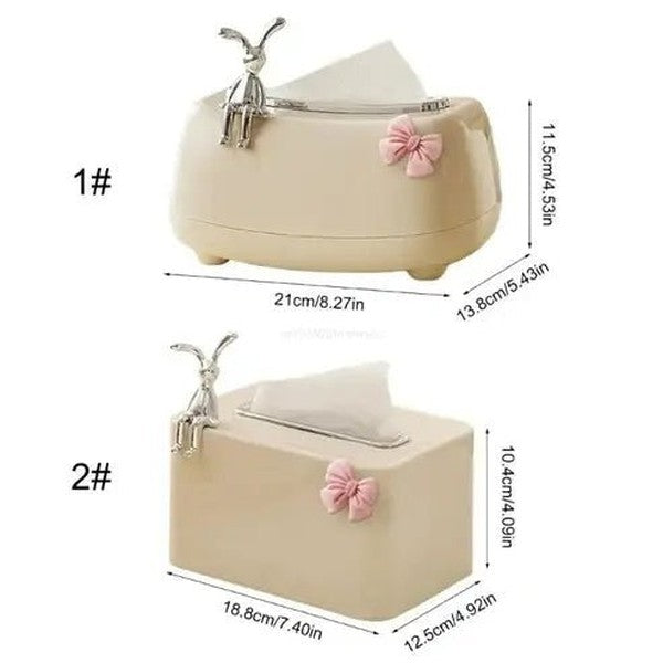 Practical Refillable Tissue Box with Spring Holder