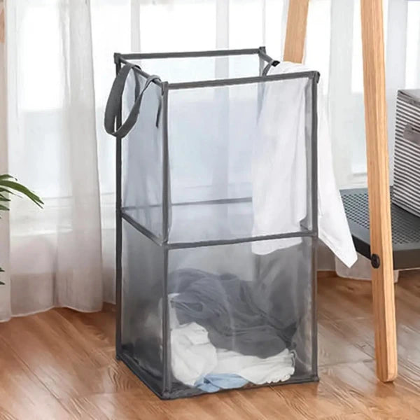 Practical Dirty Clothes Hamper Convenient Foldable Oxford Cloth Mesh