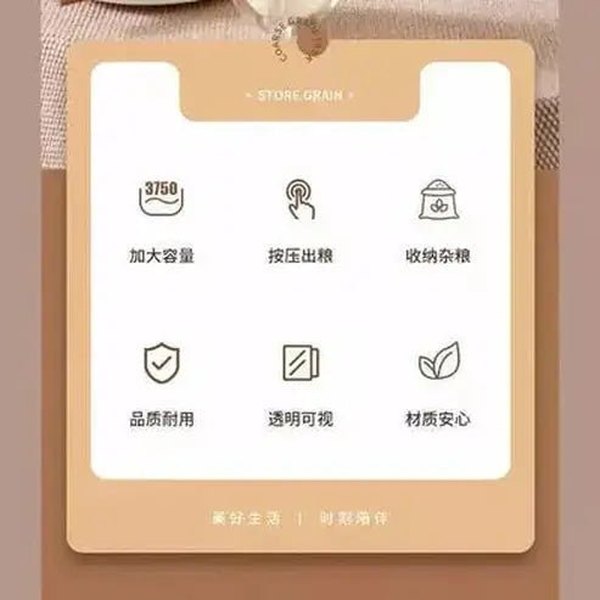 Press Type Grain Tank Large Capacity Food Container