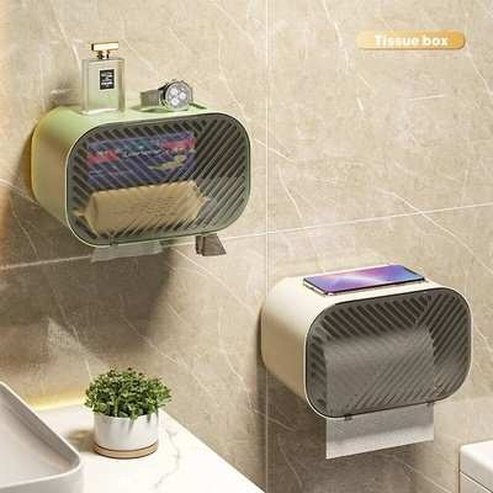 Punch-Free Wall Mounted Toilet Paper Holder
