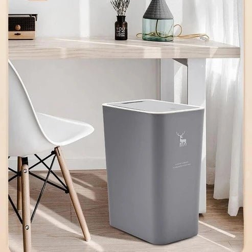Rectangular Nordic Toilet Trash Can with Lid