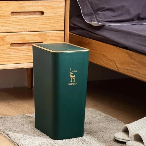 Rectangular Nordic Toilet Trash Can with Lid