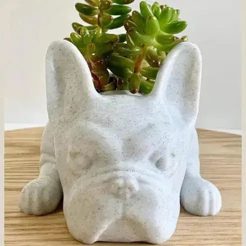 Resin French Bulldog succulent planter ornaments