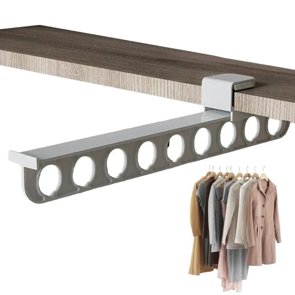 Retractable Wardrobe Rail, Clothes Hanger, Towel Coat Rack