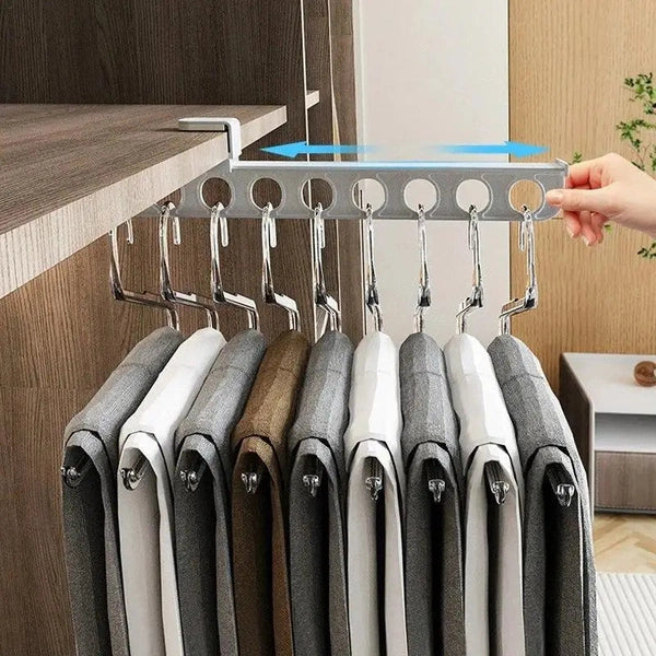 Retractable Wardrobe Rail, Clothes Hanger, Towel Coat Rack