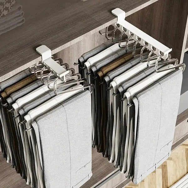 Retractable Wardrobe Rail, Clothes Hanger, Towel Coat Rack