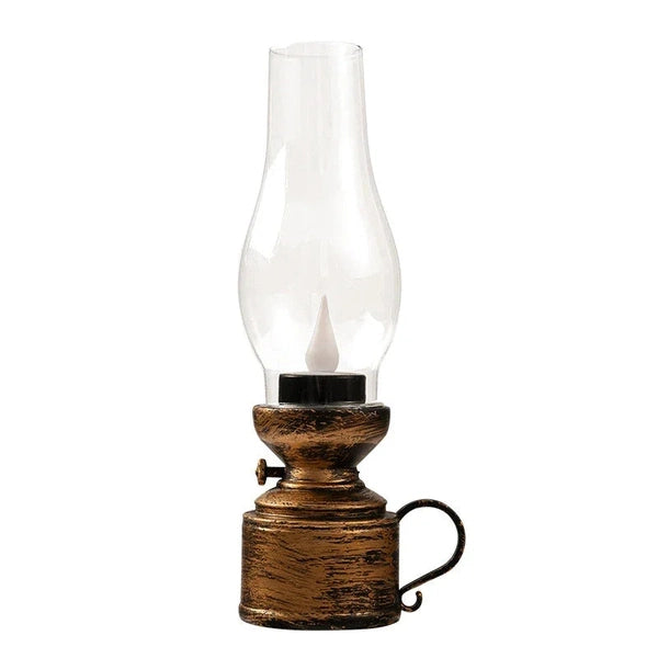 Retro Oil Lamp, Electric Flameless Candle Lamps, LED Novelty Lanterns