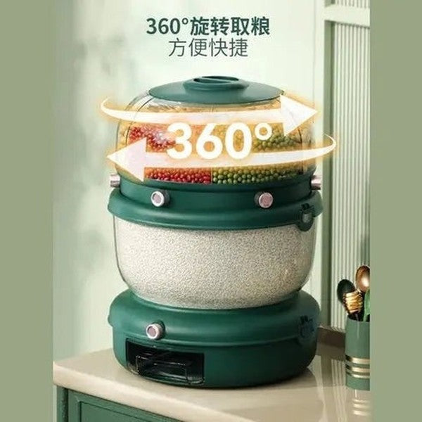 Rotatable Rice Bucket: Space-Saving Cereal Storage for Kitchen
