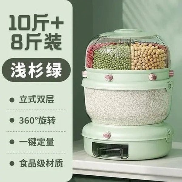 Rotatable Rice Bucket: Space-Saving Cereal Storage for Kitchen