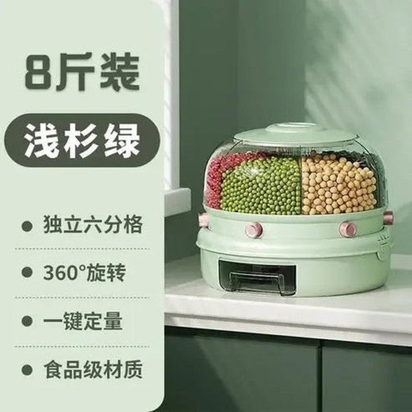 Rotatable Rice Bucket: Space-Saving Cereal Storage for Kitchen