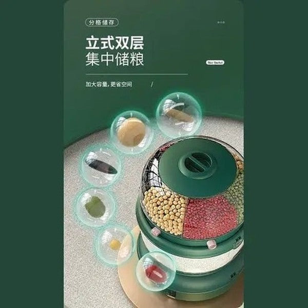 Rotatable Rice Bucket: Space-Saving Cereal Storage for Kitchen